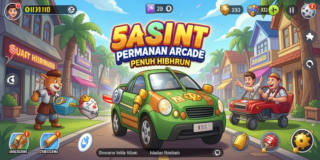 Tampilan gameplay menarik 5RT dengan karakter melawan musuh dan rintangan.