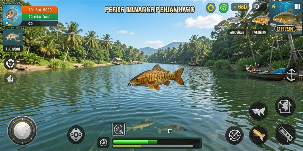 Tangkapan ikan yang luar biasa dalam gameplay 66D.