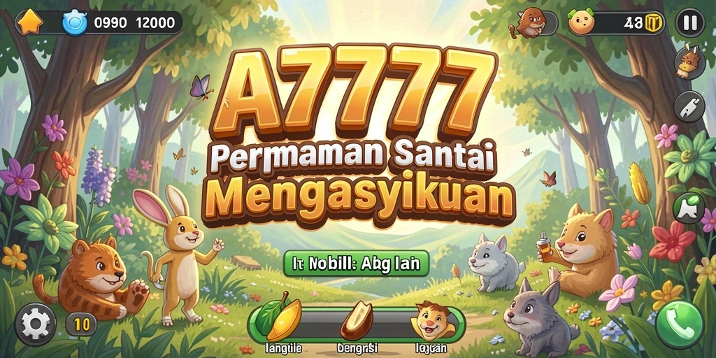 Tampilan gameplay yang cerah dan menawan dari A7777.