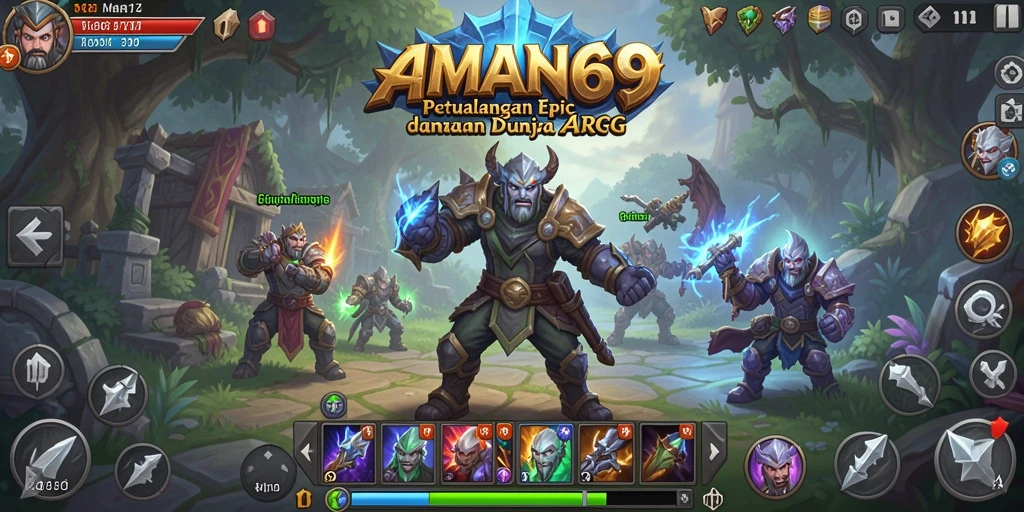 Tampilan gameplay seru dan mendebarkan dalam AMAN69.