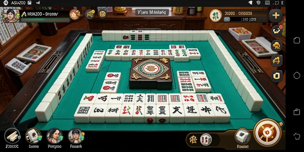 Screenshot gameplay ASIA200 yang menampilkan tantangan Mahjong yang menarik.