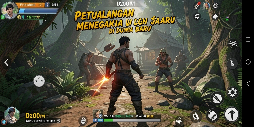 Gameplay D200M menampilkan petualangan menegangkan yang seru.