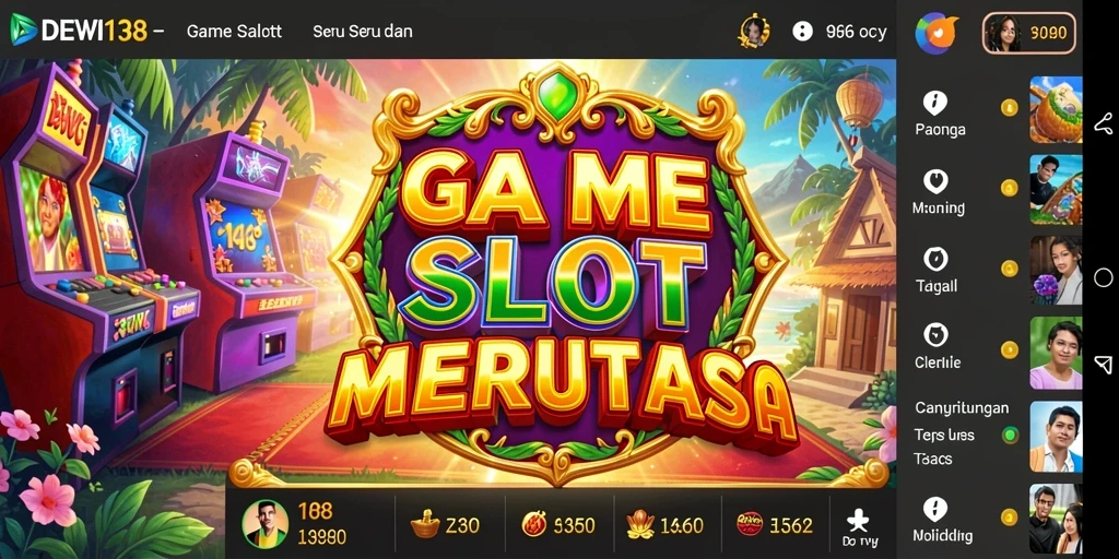 Tampilan menawan dari gameplay Slot DEWI138 yang penuh warna.