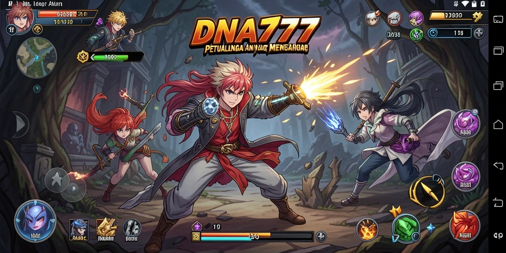 Screenshot menampilkan pertarungan epik dalam gameplay Anime.