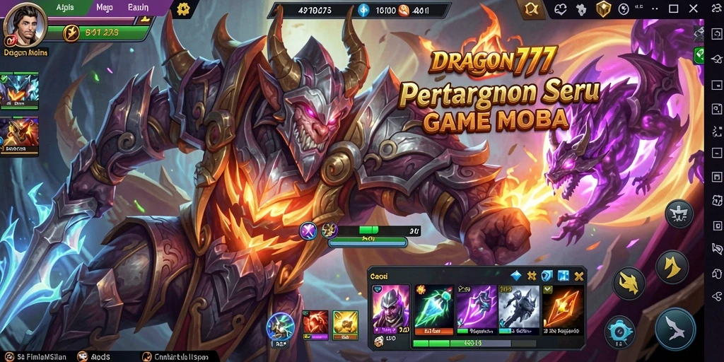 Gameplay seru dengan aksi pertarungan MOBA di DRAGON777.