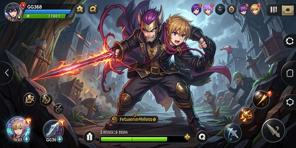 Screenshot utama GG368 menampilkan aksi seru dalam gameplay Anime.