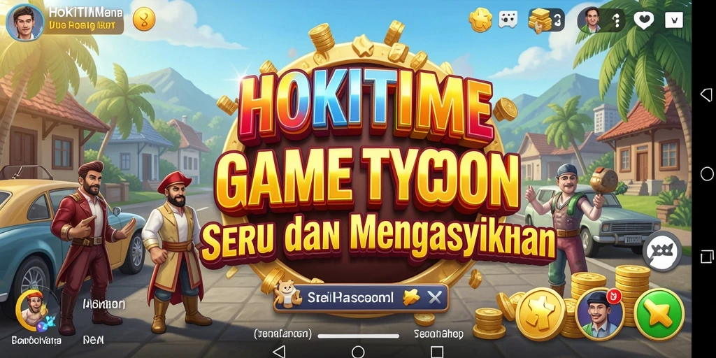 Gambaran gameplay HOKITIME dengan elemen Tycoon yang menarik.
