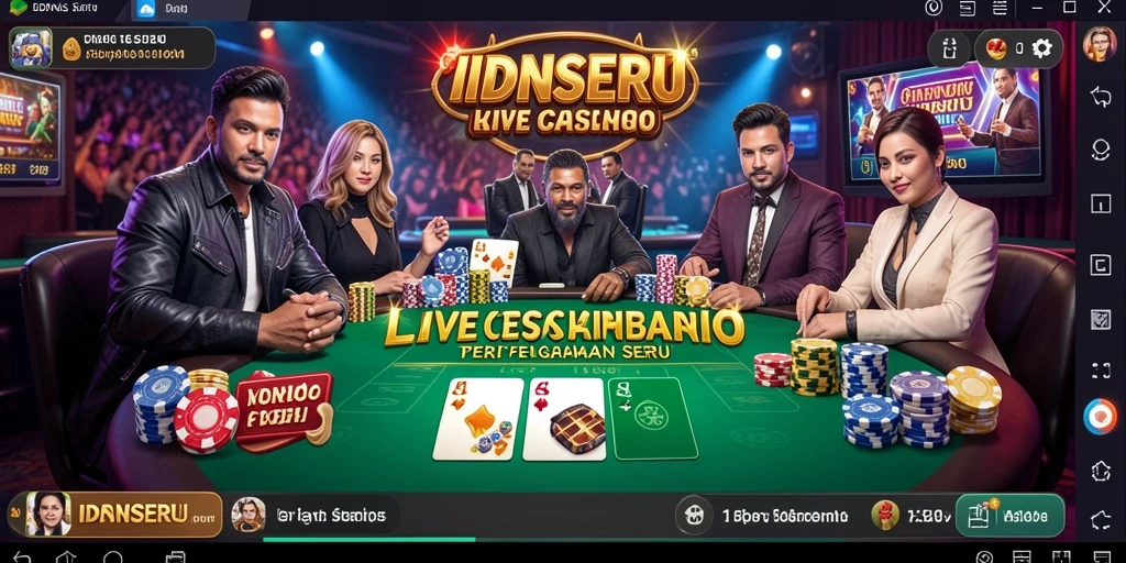 Screenshot fitur gameplay Live Casino yang menarik dan interaktif.