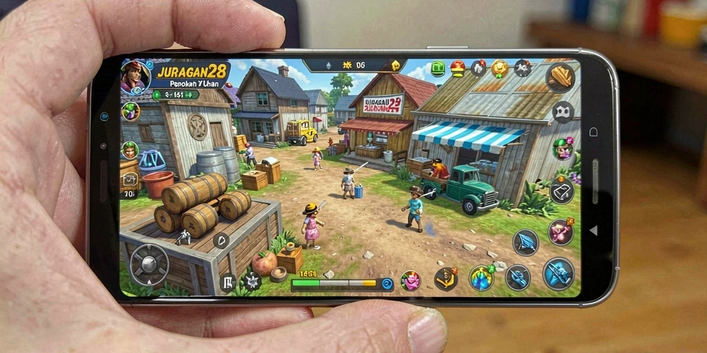 Screenshot gameplay <strong>JURAGAN28</strong> menunjukkan momen seru dalam mengelola bisnis.