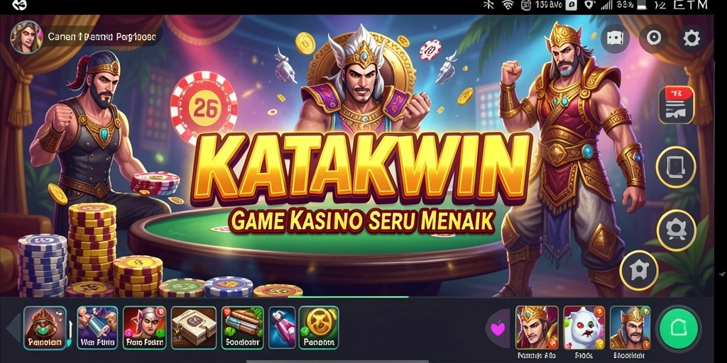 Tampilan gameplay KATAKWIN dengan suasana Kasino yang menarik.