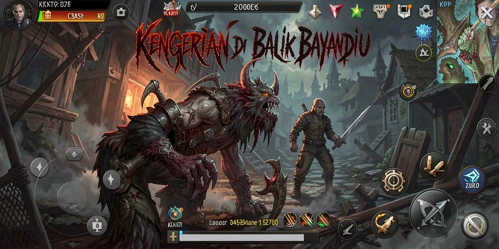 Tampilan gameplay menyeramkan yang membuat jantung berdebar.