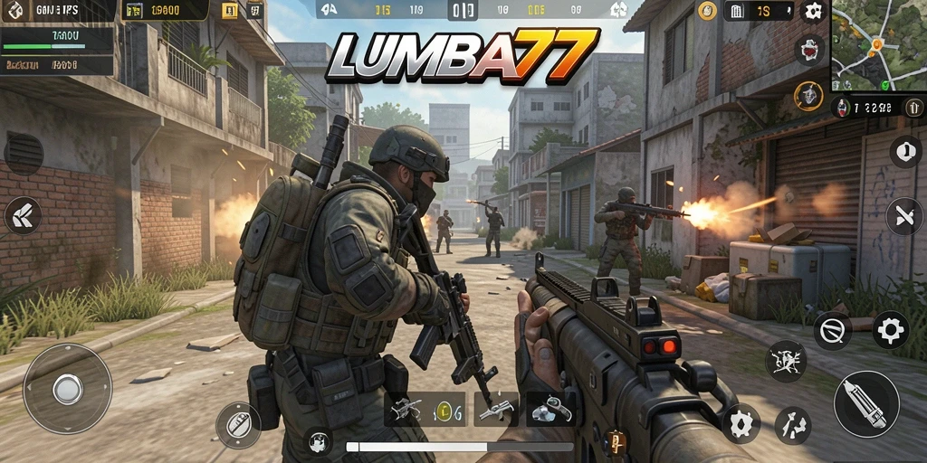 Screenshot gameplay LUMBA77 menampilkan aksi pertempuran yang mendebarkan.