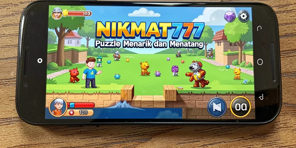 Screenshot gameplay NIKMAT777 menampilkan berbagai tantangan puzzle.