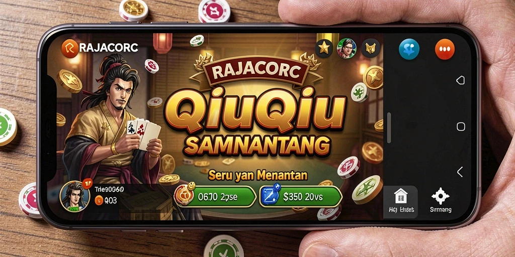 Tampilan gameplay QiuQiu yang seru dan menantang di RAJACORC.