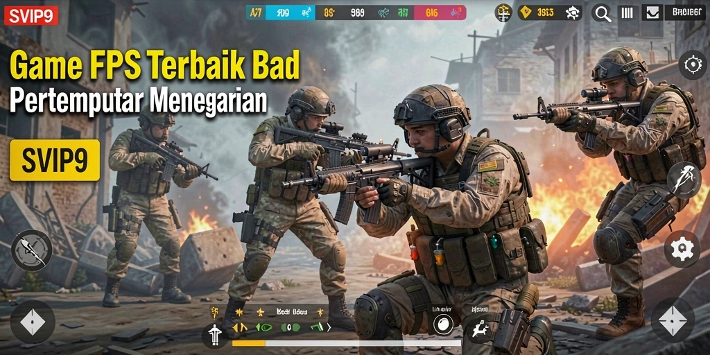 Screenshot menunjukkan pertempuran intens dalam SVIP9 dengan grafis menakjubkan.